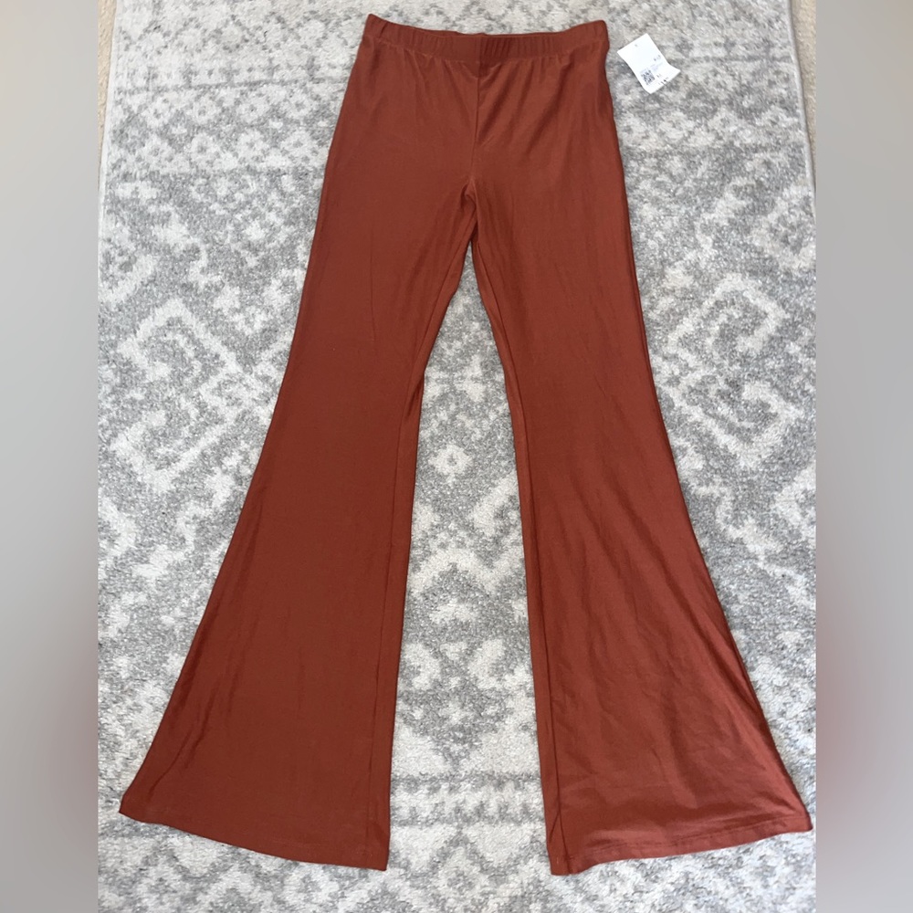 Flare Leg Pants - Burnt Orange